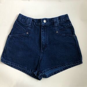 Bonjour Vintage Classic Blue Denim Women's Shorts High Waist Size 7/8
